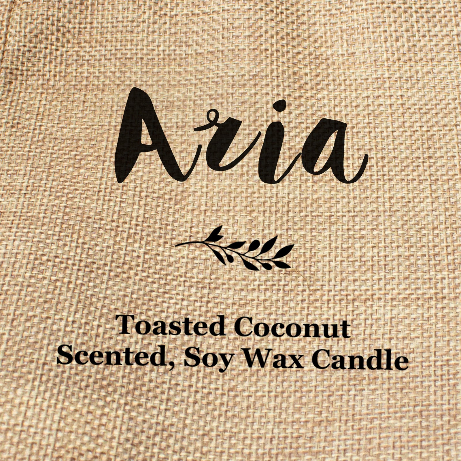 Aria personalised faux-burlap candle gift bag
