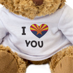 I LOVE YOU (ARIZONA FLAG) - Teddy Bear - Cute - Romantic Partner Gift Present