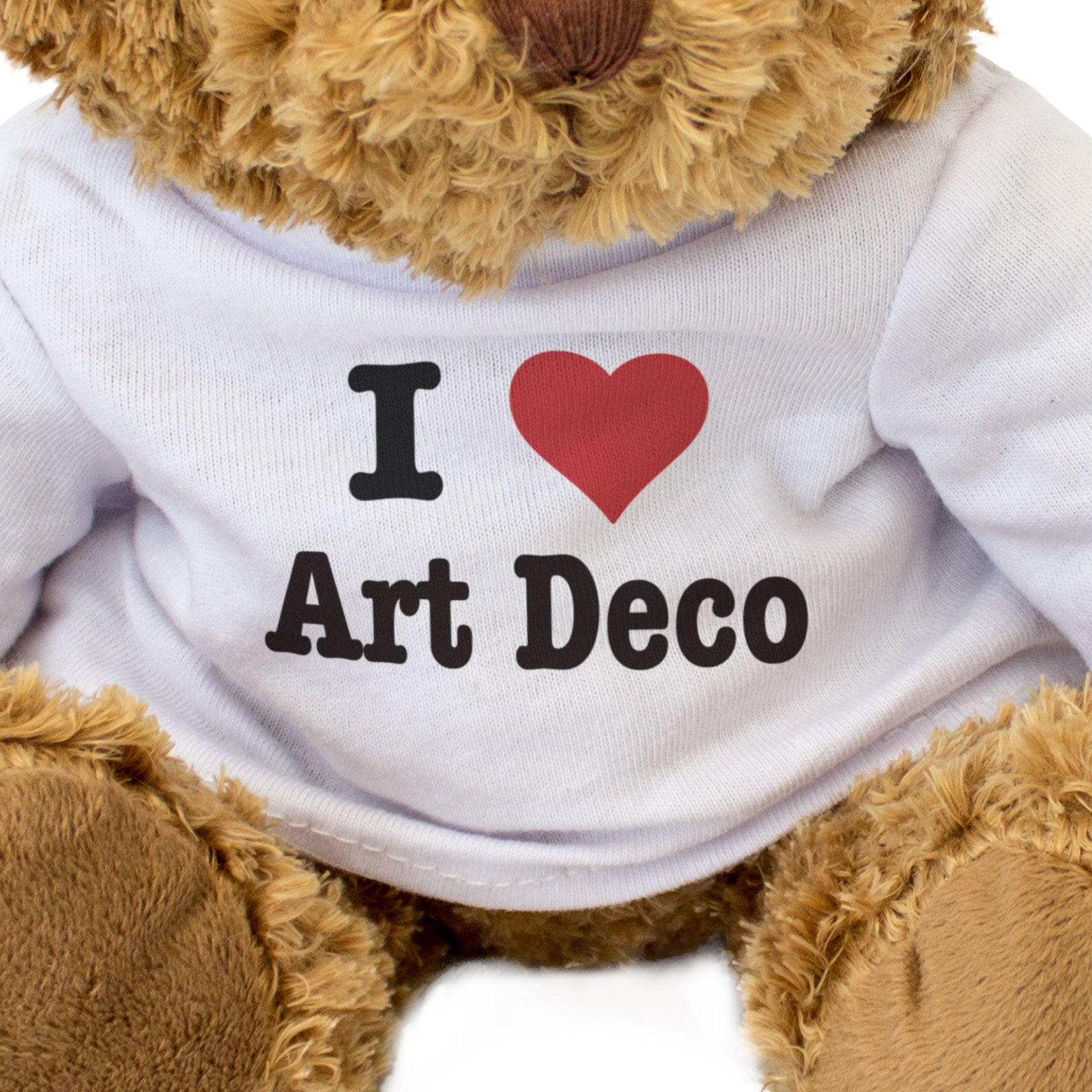 I LOVE ART DECO - Teddy Bear - Cute Cuddly Soft Adorable - Gift Present
