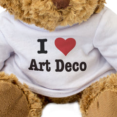 I LOVE ART DECO - Teddy Bear - Cute Cuddly Soft Adorable - Gift Present