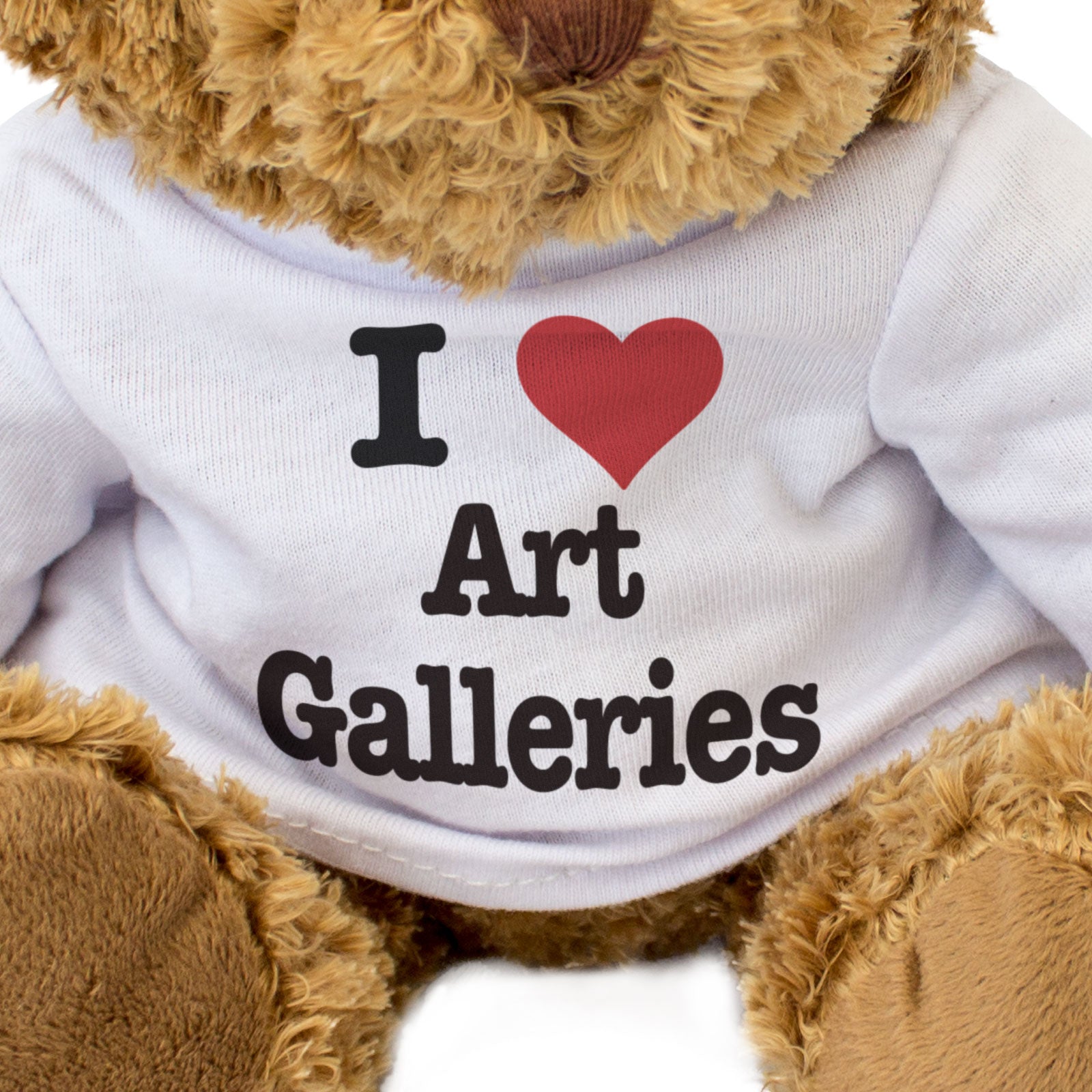 I LOVE ART GALLERIES - Teddy Bear - Cute Cuddly Soft Adorable - Gift Present