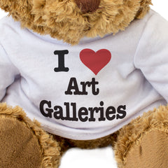 I LOVE ART GALLERIES - Teddy Bear - Cute Cuddly Soft Adorable - Gift Present