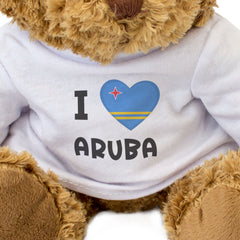 I LOVE ARUBA FLAG - Teddy Bear - Cute Cuddly Soft - Funny Caribbean Gift Present