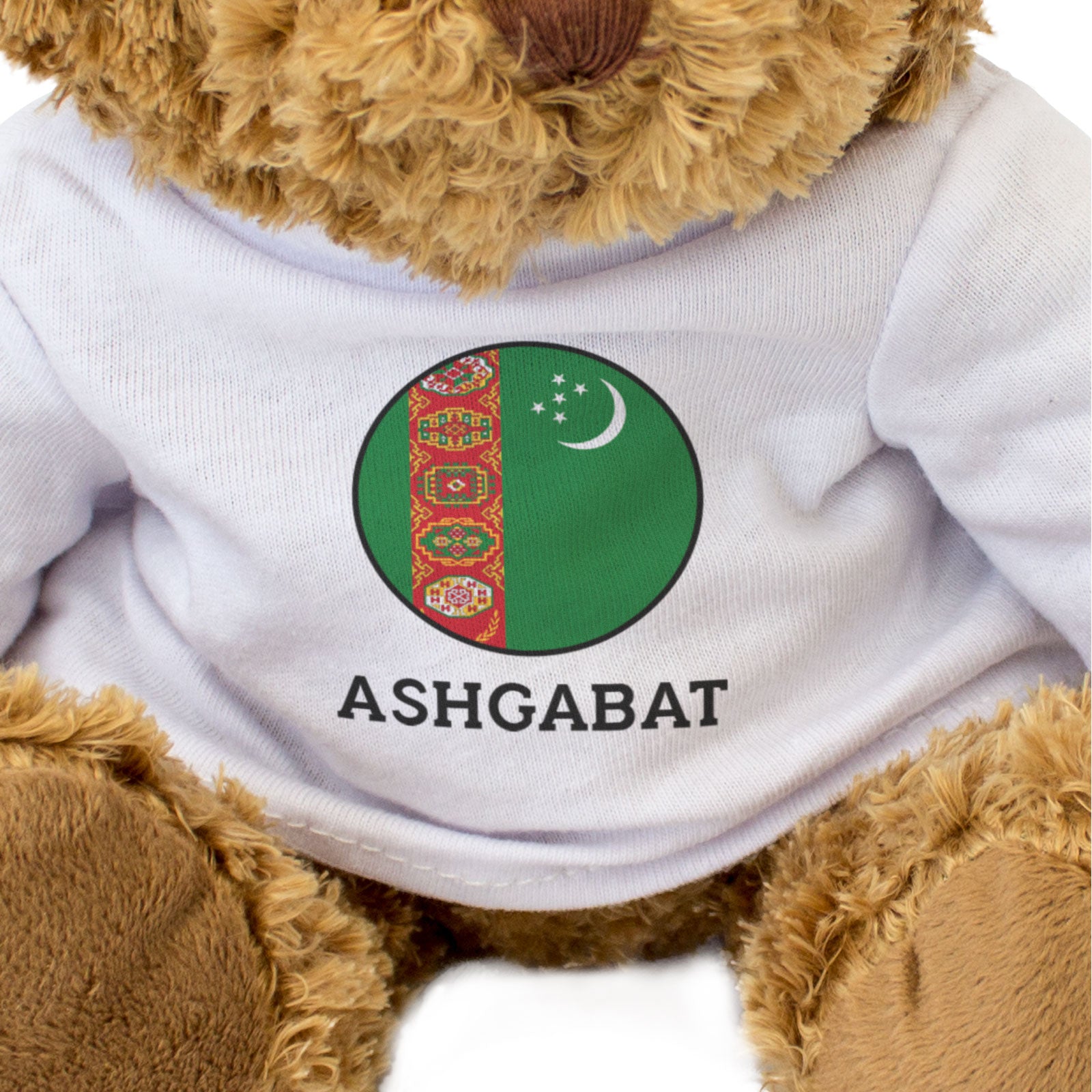 ASHGABAT (TURKMENISTAN FLAG ROUNDEL) - Teddy Bear - Funny Souvenir Gift Present