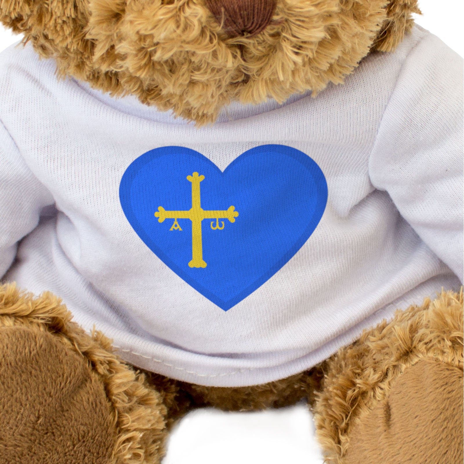 ASTURIAS FLAG HEART - Teddy Bear - Cute Cuddly Soft - Spain Gift Present
