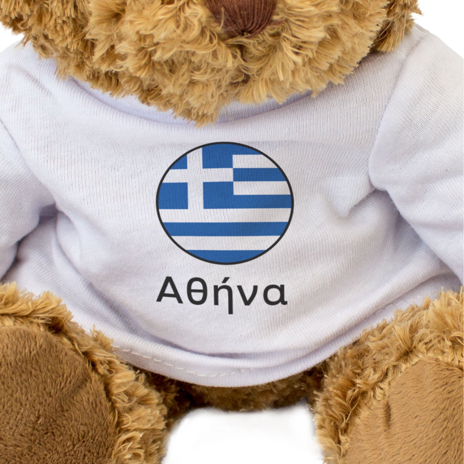 Αθήνα (GREECE FLAG ROUNDEL) - Teddy Bear - Athens Greek Souvenir Gift Present