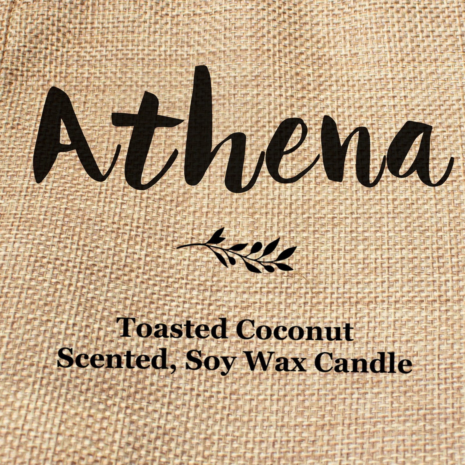 Athena personalised faux-burlap candle gift bag