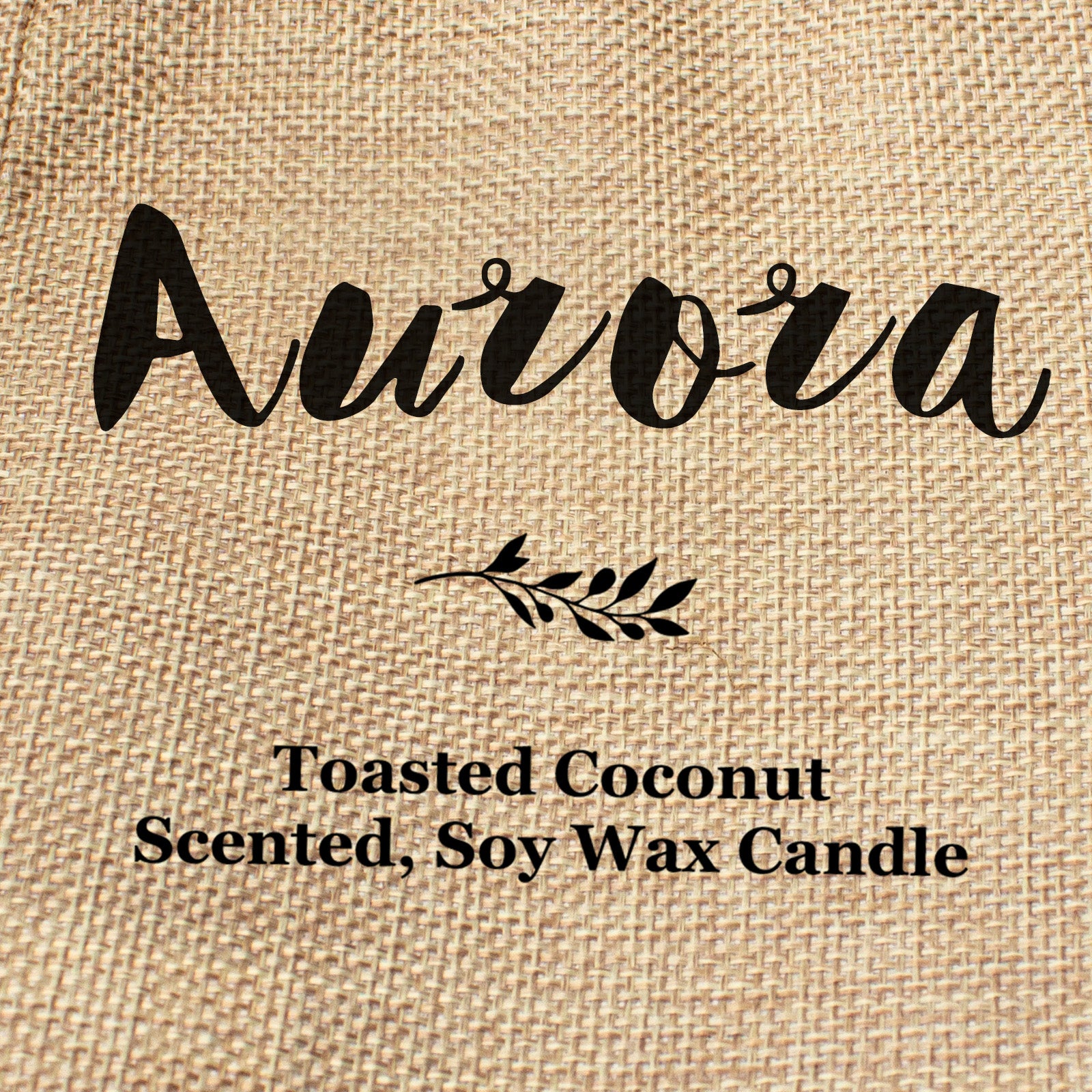 Aurora personalised faux-burlap candle gift bag