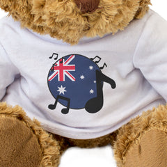 AUSTRALIA FLAG (MUSICAL NOTES) - Teddy Bear - Australian Music Fan Gift Present