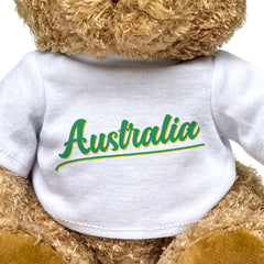 AUSTRALIA (GREEN SCRIPT) - Teddy Bear - Cute Soft Funny - Aussie Gift Present