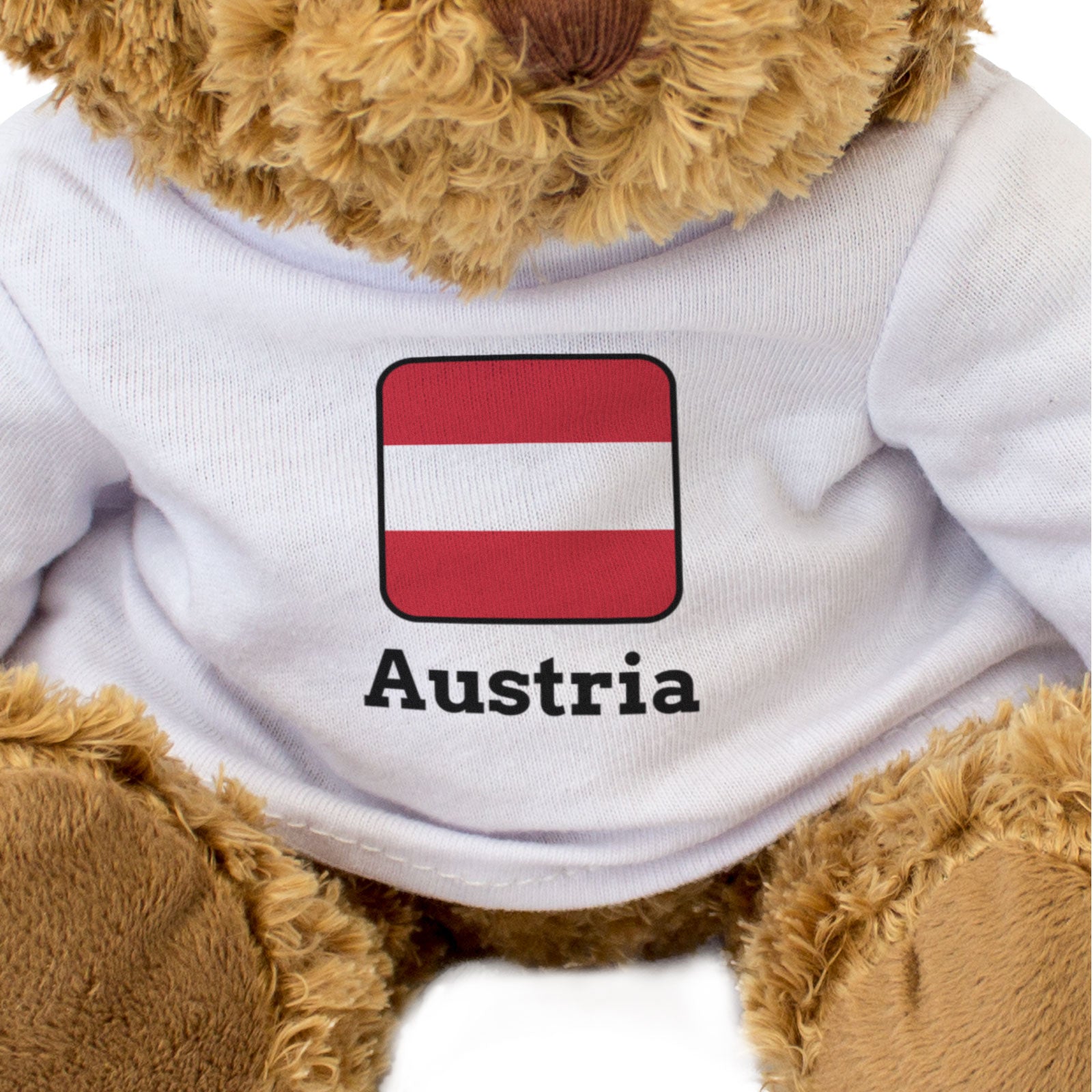 AUSTRIA FLAG SQUARE - Teddy Bear - Cute Funny - Austrian Souvenir Gift Present