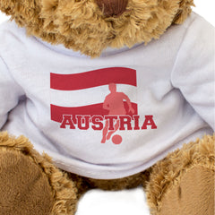 AUSTRIA FLAG (FOOTBALL) - Teddy Bear - Cute - Austrian Soccer Fan Gift Present
