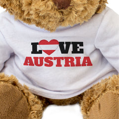 LOVE AUSTRIA (FLAG HEART) - Teddy Bear - Cute Funny - Souvenir Gift Present