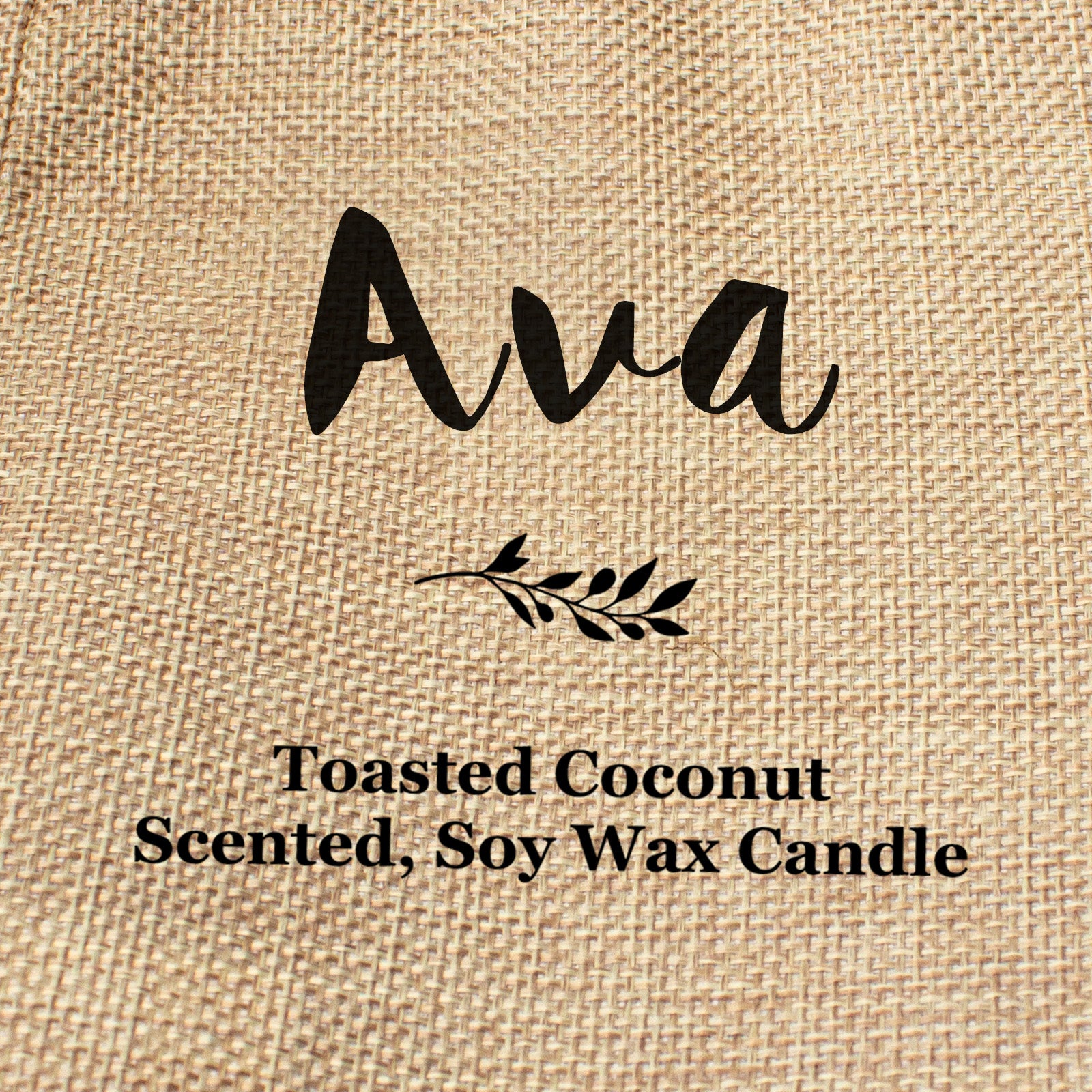 Ava personalised faux-burlap candle gift bag