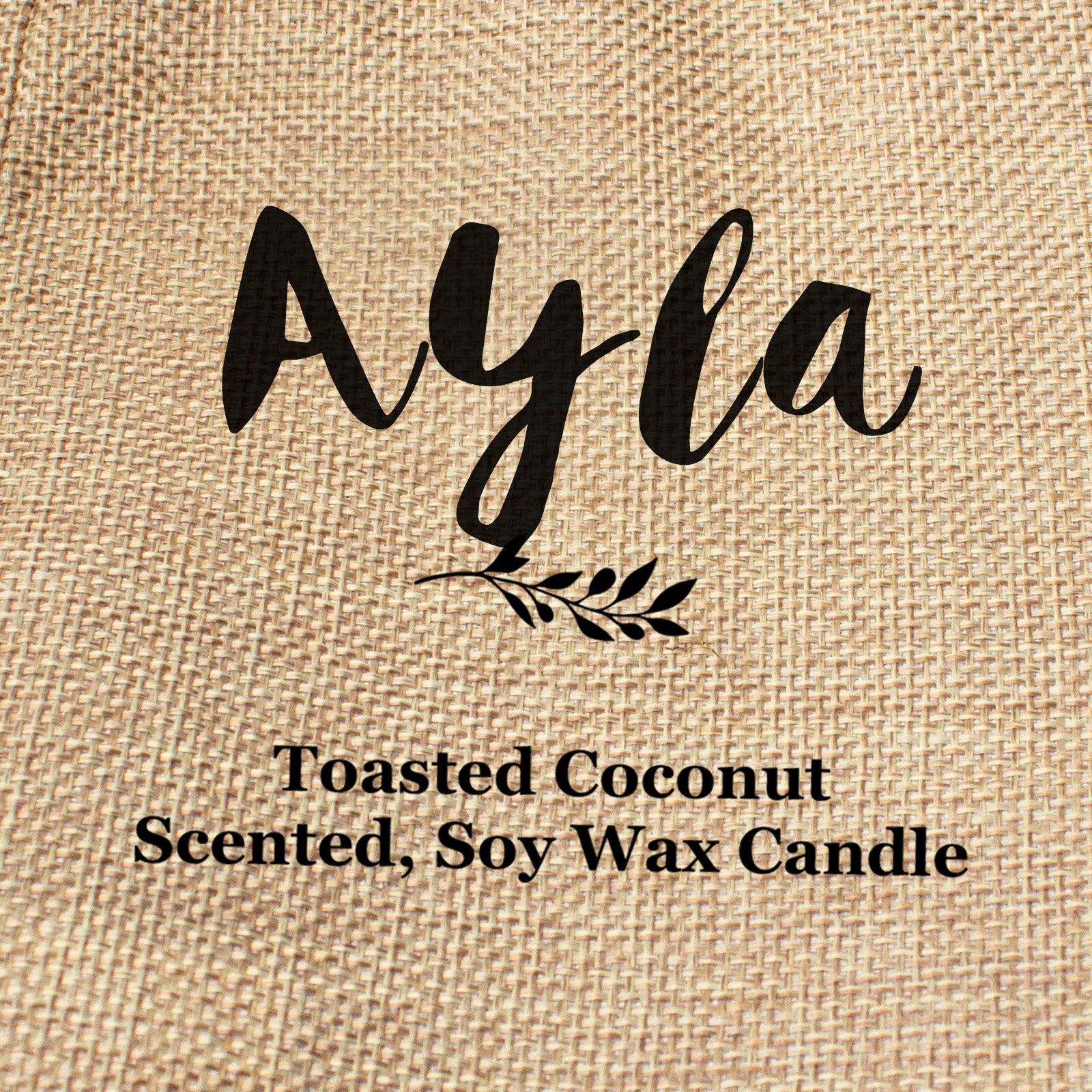 Ayla personalised faux-burlap candle gift bag
