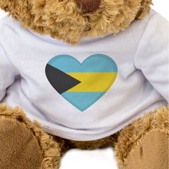 BAHAMAS FLAG HEART - Teddy Bear - Cute Cuddly Soft - Bahamian Gift Present