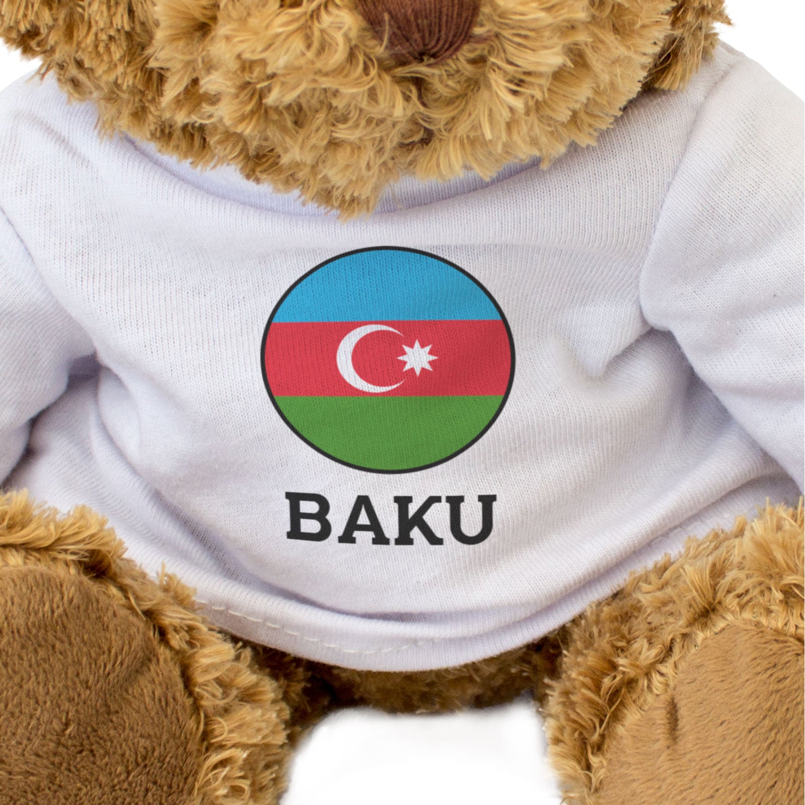 BAKU (AZERBAIJAN FLAG ROUNDEL) - Teddy Bear - Cute Funny Souvenir Gift Present