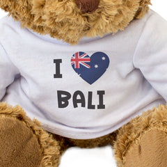 I LOVE BALI (AUSTRALIA FLAG) - Teddy Bear - Cute Cuddly - Funny Gift Present