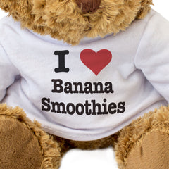 I LOVE BANANA SMOOTHIES - Teddy Bear - Cute Cuddly Soft Adorable - Gift Present