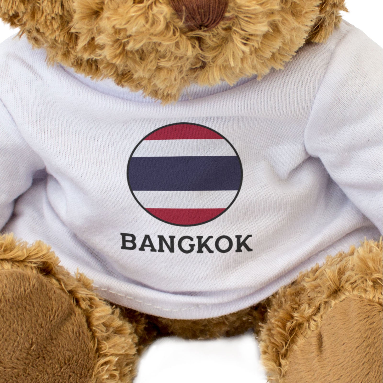 BANGKOK (THAILAND FLAG ROUNDEL) - Teddy Bear - Funny Souvenir Gift Present