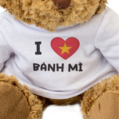 I LOVE BÁNH MÌ (VIETNAM FLAG) - Teddy Bear - Cute Vietnamese Food Gift Present