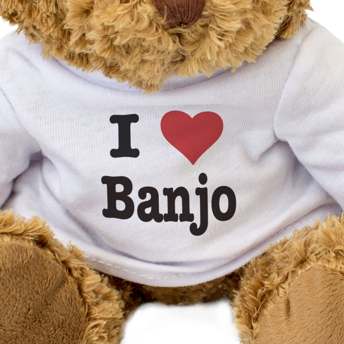 I Love Banjo - Teddy Bear - Music Fan Gift Present