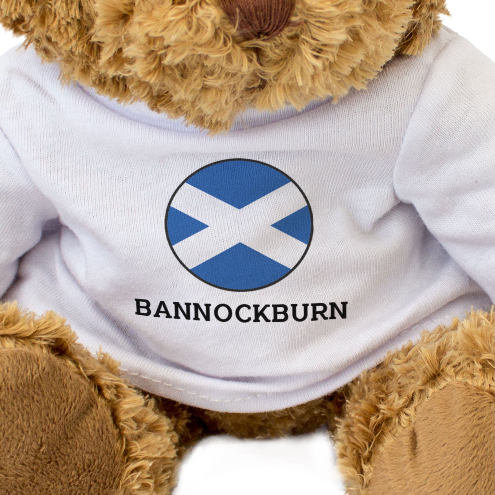 BANNOCKBURN (SCOTLAND FLAG ROUNDEL) - Teddy Bear - Funny Scottish Gift Present
