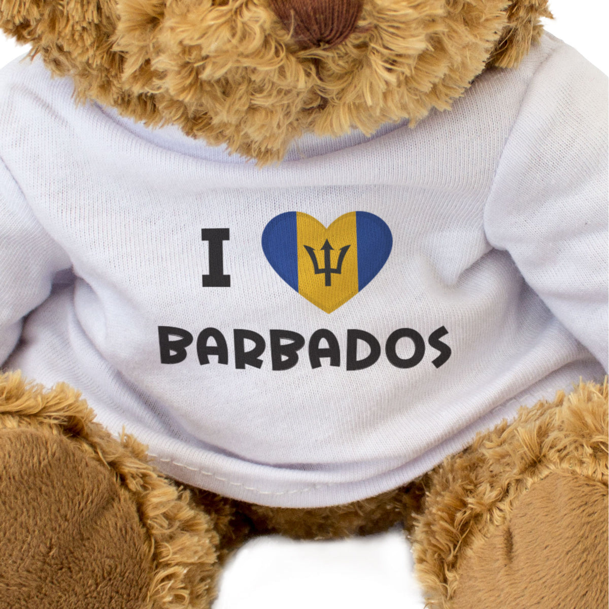 I Love Barbados Flag - Teddy Bear