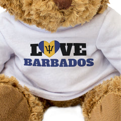 LOVE BARBADOS (FLAG HEART) - Teddy Bear - Cute Funny - Souvenir Gift Present