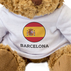 BARCELONA (SPAIN FLAG ROUNDEL) - Teddy Bear - Cute Spanish Souvenir Gift Present
