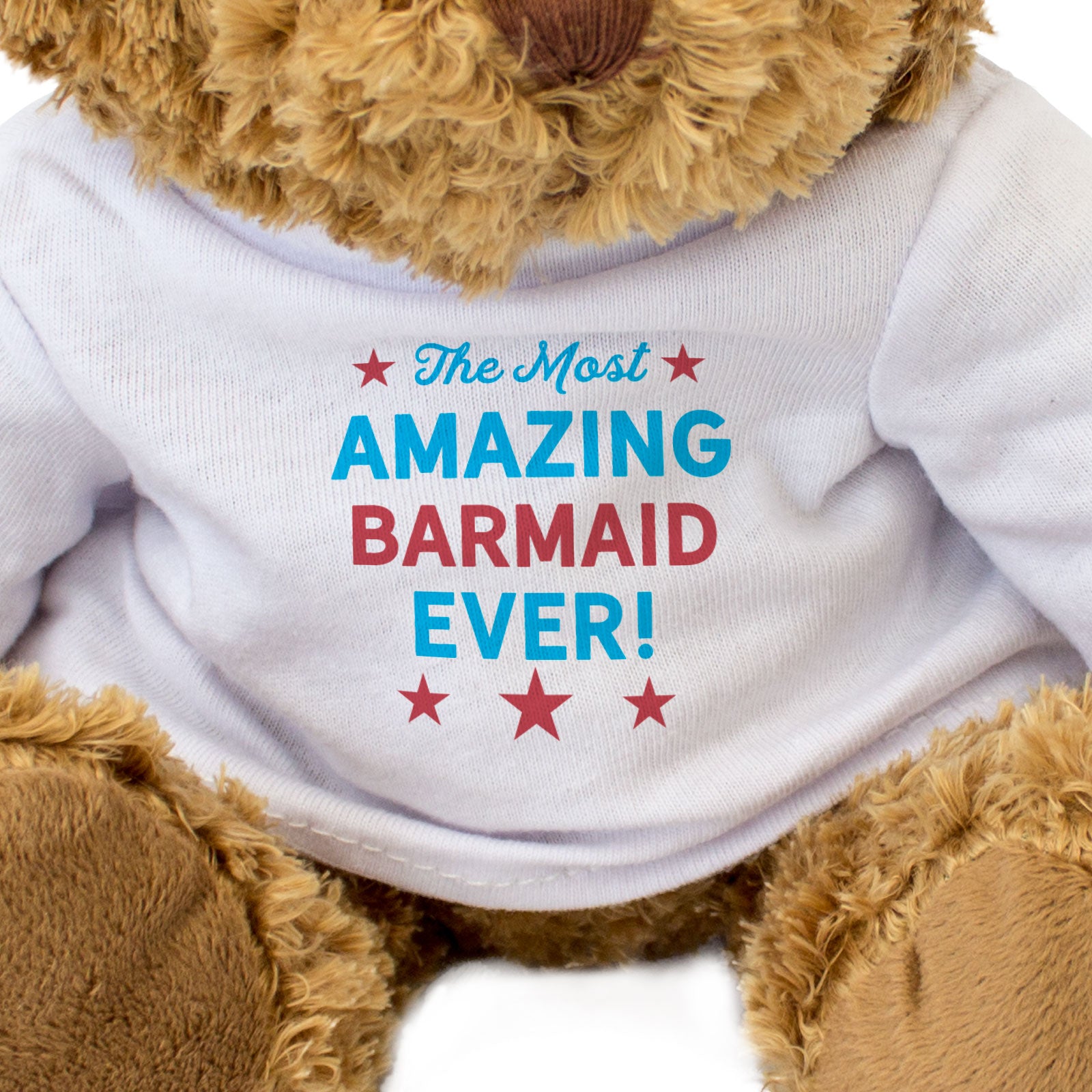 THE MOST AMAZING BARMAID EVER - Teddy Bear - Cute Funny Soft - Gift Present