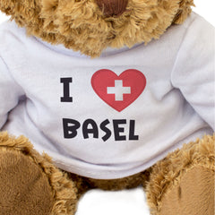 I LOVE BASEL (SWITZERLAND FLAG) - Teddy Bear - Cute Cuddly - Swiss Gift Present