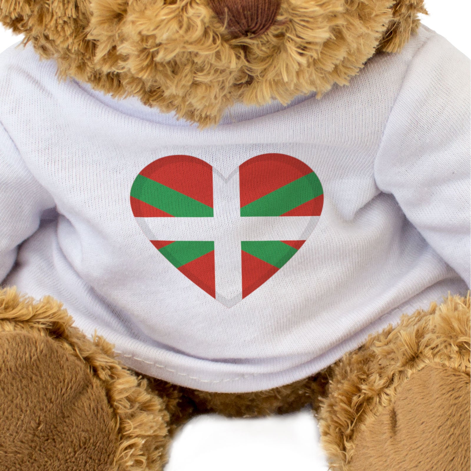 BASQUE COUNTRY FLAG HEART - Teddy Bear - Cute - Euskadi Spain Gift Present