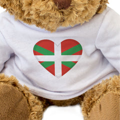 BASQUE COUNTRY FLAG HEART - Teddy Bear - Cute - Euskadi Spain Gift Present