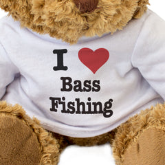 I LOVE BASS FISHING - Teddy Bear - Cute Cuddly Soft Adorable - Gift Present
