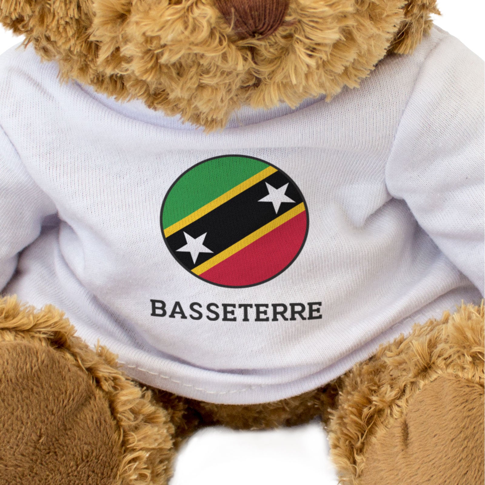 BASSETERRE (ST KITTS FLAG ROUNDEL) - Teddy Bear - Cute - Souvenir Gift Present