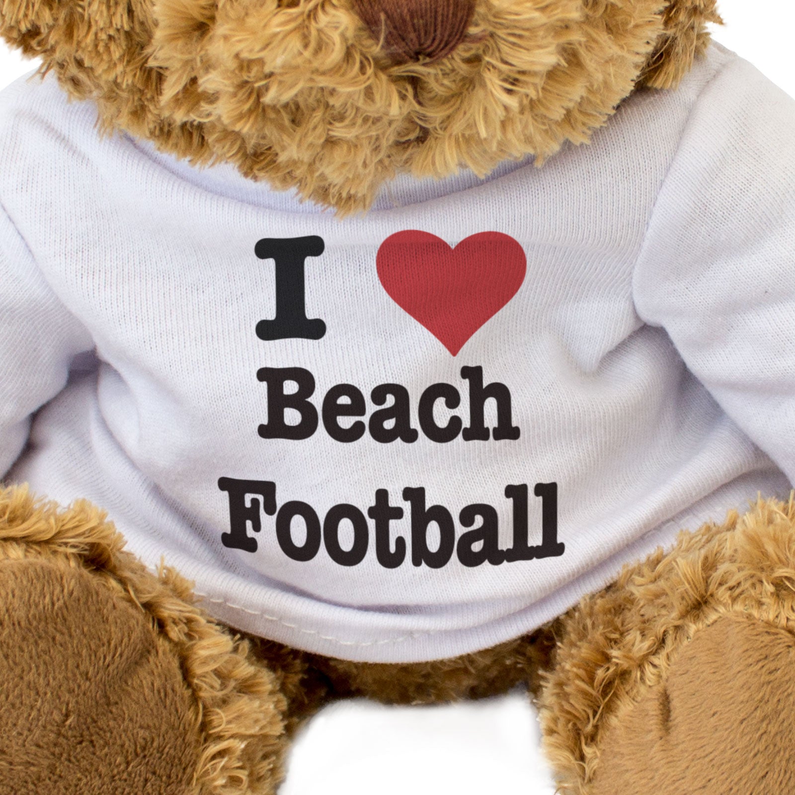 I LOVE BEACH FOOTBALL - Teddy Bear - Cute Cuddly Soft - Gift Present