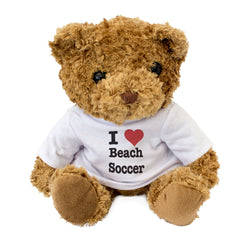I LOVE BEACH SOCCER - Teddy Bear - Cute Cuddly Soft - Gift Present