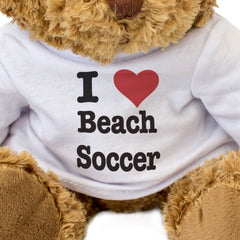 I LOVE BEACH SOCCER - Teddy Bear - Cute Cuddly Soft - Gift Present