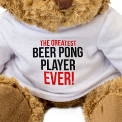 THE GREATEST BEER PONG PLAYER EVER - Teddy Bear - Cute Cuddly - Gift Present