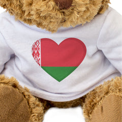 BELARUS FLAG HEART - Teddy Bear - Cute Cuddly Soft - Belarusian Gift Present