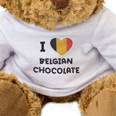 I LOVE BELGIAN CHOCOLATE (BELGIUM FLAG) - Teddy Bear - Cute - Gift Present