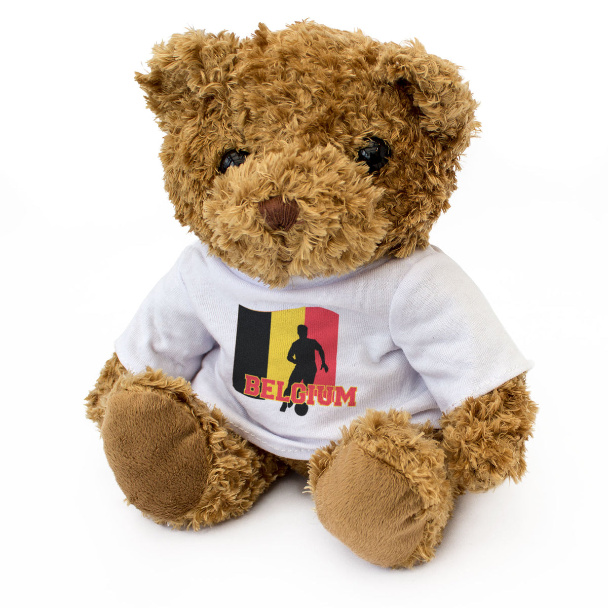 BELGIUM FLAG (FOOTBALL) - Teddy Bear - Cute - Belgian Soccer Fan Gift Present