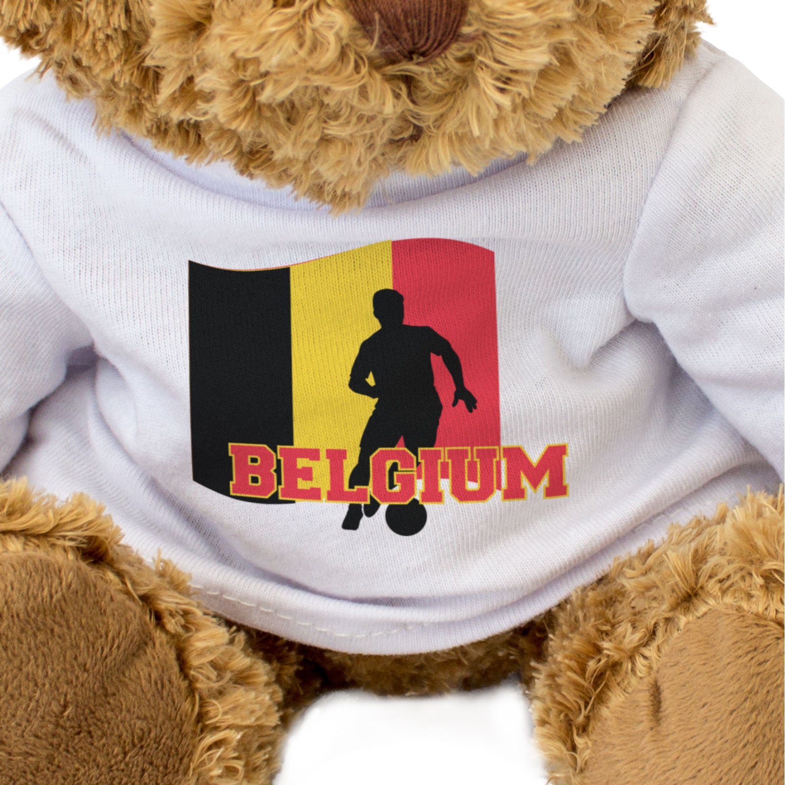 BELGIUM FLAG (FOOTBALL) - Teddy Bear - Cute - Belgian Soccer Fan Gift Present