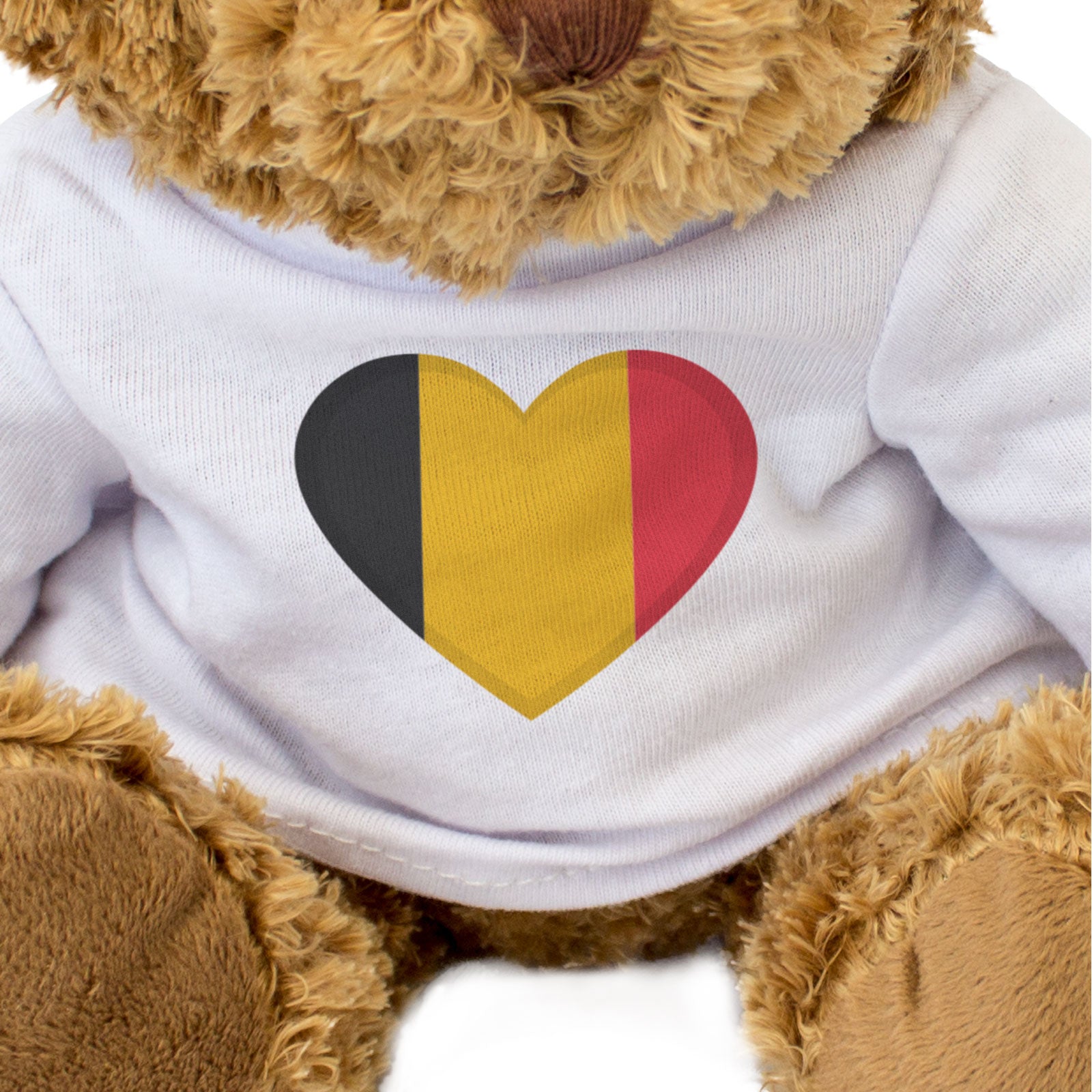 BELGIUM FLAG HEART - Teddy Bear - Cute Cuddly Soft - Belgian Gift Present