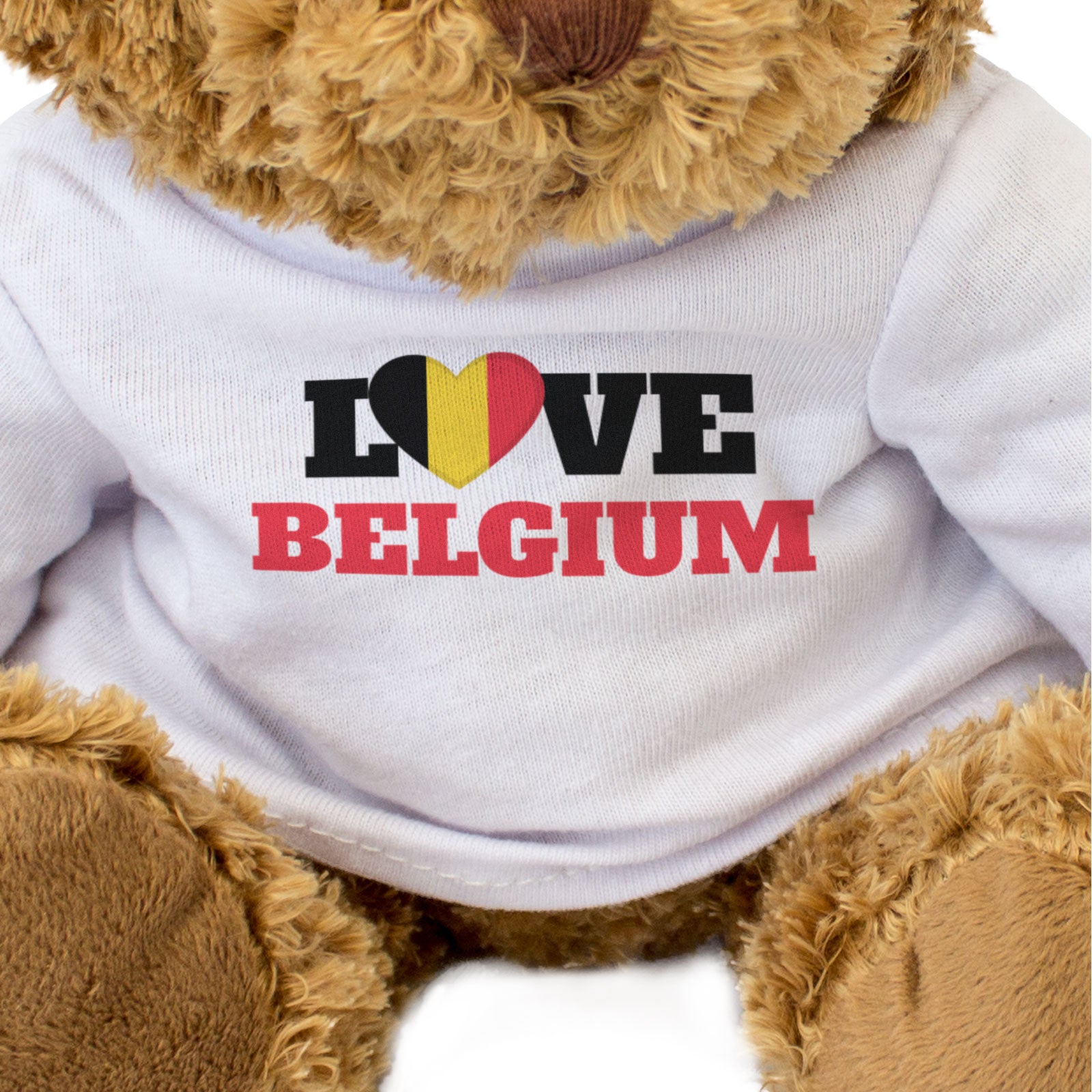 LOVE BELGIUM (FLAG HEART) - Teddy Bear - Cute Funny - Souvenir Gift Present