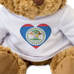 BELIZE FLAG HEART - Teddy Bear - Cute Cuddly Soft - Belizean Gift Present