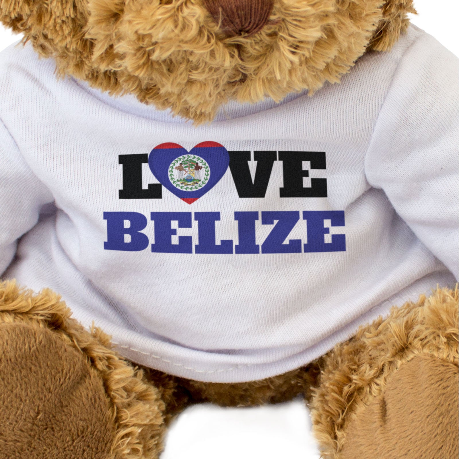 LOVE BELIZE (FLAG HEART) - Teddy Bear - Cute Funny - Souvenir Gift Present