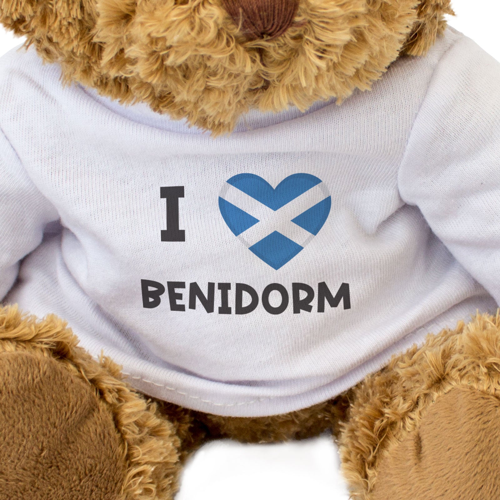 I LOVE BENIDORM (SCOTLAND FLAG) - Teddy Bear - Cute - Funny Holiday Gift Present