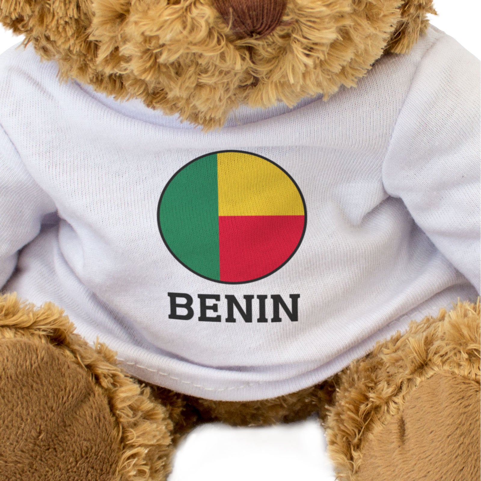 BENIN FLAG ROUNDEL - Teddy Bear - Cute Cuddly Soft - Beninese Gift Present